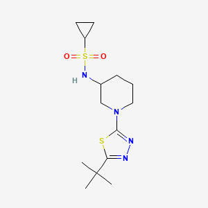 N-[1-(5-tert-butyl-1,3,4-thiadiazol-2-yl)piperidin-3-yl]cyclopropanesulfonamide