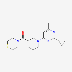 4-[1-(2-cyclopropyl-6-methylpyrimidin-4-yl)piperidine-3-carbonyl]thiomorpholine