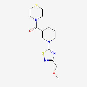 4-{1-[3-(methoxymethyl)-1,2,4-thiadiazol-5-yl]piperidine-3-carbonyl}thiomorpholine