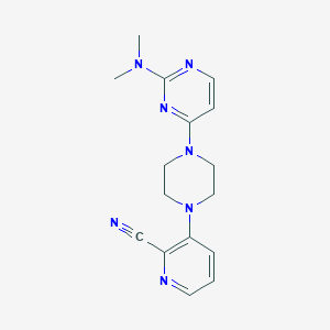 molecular formula C16H19N7 B6471899 3-{4-[2-(dimethylamino)pyrimidin-4-yl]piperazin-1-yl}pyridine-2-carbonitrile CAS No. 2640843-14-5