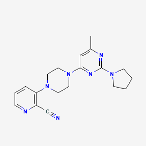 3-{4-[6-methyl-2-(pyrrolidin-1-yl)pyrimidin-4-yl]piperazin-1-yl}pyridine-2-carbonitrile