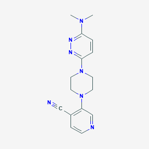 3-{4-[6-(dimethylamino)pyridazin-3-yl]piperazin-1-yl}pyridine-4-carbonitrile