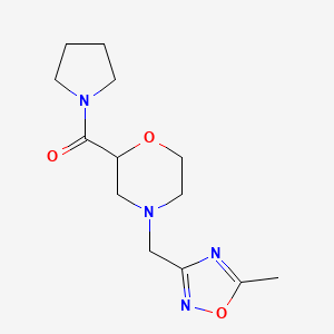 4-[(5-methyl-1,2,4-oxadiazol-3-yl)methyl]-2-(pyrrolidine-1-carbonyl)morpholine