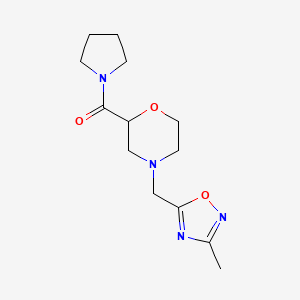 4-[(3-methyl-1,2,4-oxadiazol-5-yl)methyl]-2-(pyrrolidine-1-carbonyl)morpholine