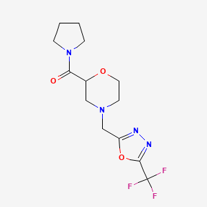 2-(pyrrolidine-1-carbonyl)-4-{[5-(trifluoromethyl)-1,3,4-oxadiazol-2-yl]methyl}morpholine