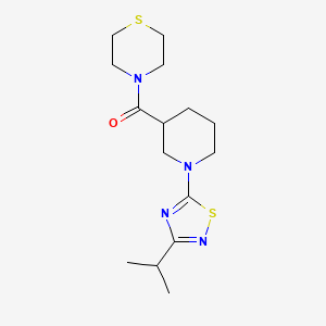 4-{1-[3-(propan-2-yl)-1,2,4-thiadiazol-5-yl]piperidine-3-carbonyl}thiomorpholine