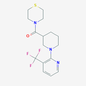 4-{1-[3-(trifluoromethyl)pyridin-2-yl]piperidine-3-carbonyl}thiomorpholine