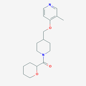 molecular formula C18H26N2O3 B6471985 3-methyl-4-{[1-(oxane-2-carbonyl)piperidin-4-yl]methoxy}pyridine CAS No. 2640974-83-8