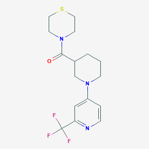 molecular formula C16H20F3N3OS B6471990 4-{1-[2-(trifluoromethyl)pyridin-4-yl]piperidine-3-carbonyl}thiomorpholine CAS No. 2640976-30-1