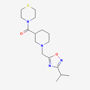 4-(1-{[3-(propan-2-yl)-1,2,4-oxadiazol-5-yl]methyl}piperidine-3-carbonyl)thiomorpholine