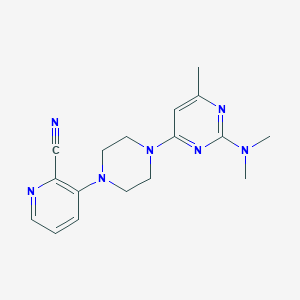 3-{4-[2-(dimethylamino)-6-methylpyrimidin-4-yl]piperazin-1-yl}pyridine-2-carbonitrile