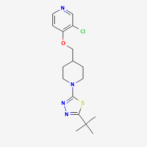 4-{[1-(5-tert-butyl-1,3,4-thiadiazol-2-yl)piperidin-4-yl]methoxy}-3-chloropyridine