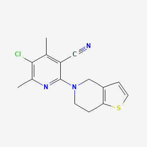 5-chloro-4,6-dimethyl-2-{4H,5H,6H,7H-thieno[3,2-c]pyridin-5-yl}pyridine-3-carbonitrile