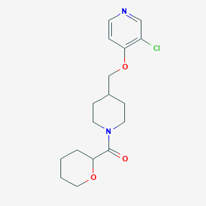 3-chloro-4-{[1-(oxane-2-carbonyl)piperidin-4-yl]methoxy}pyridine