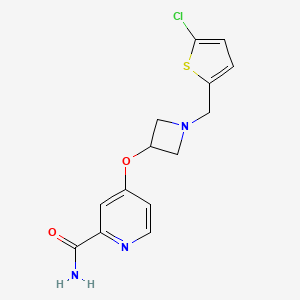 4-({1-[(5-chlorothiophen-2-yl)methyl]azetidin-3-yl}oxy)pyridine-2-carboxamide