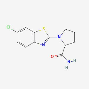 1-(6-chloro-1,3-benzothiazol-2-yl)pyrrolidine-2-carboxamide