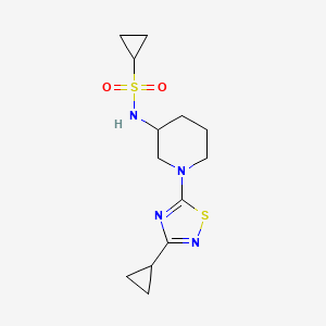 N-[1-(3-cyclopropyl-1,2,4-thiadiazol-5-yl)piperidin-3-yl]cyclopropanesulfonamide