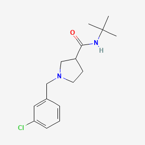 molecular formula C16H23ClN2O B6472068 N-tert-butyl-1-[(3-chlorophenyl)methyl]pyrrolidine-3-carboxamide CAS No. 2640898-54-8