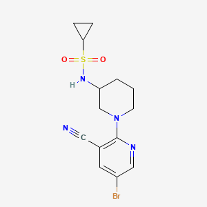 N-[1-(5-bromo-3-cyanopyridin-2-yl)piperidin-3-yl]cyclopropanesulfonamide