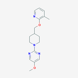 5-methoxy-2-(4-{[(3-methylpyridin-2-yl)oxy]methyl}piperidin-1-yl)pyrimidine