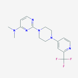 N,N-dimethyl-2-{4-[2-(trifluoromethyl)pyridin-4-yl]piperazin-1-yl}pyrimidin-4-amine