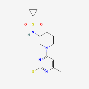 N-{1-[6-methyl-2-(methylsulfanyl)pyrimidin-4-yl]piperidin-3-yl}cyclopropanesulfonamide