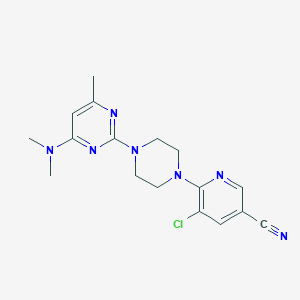 5-chloro-6-{4-[4-(dimethylamino)-6-methylpyrimidin-2-yl]piperazin-1-yl}pyridine-3-carbonitrile