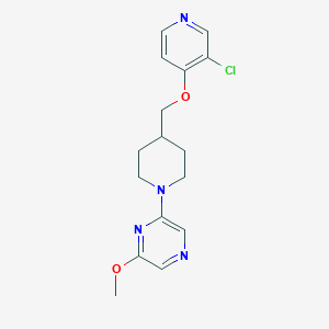 2-(4-{[(3-chloropyridin-4-yl)oxy]methyl}piperidin-1-yl)-6-methoxypyrazine