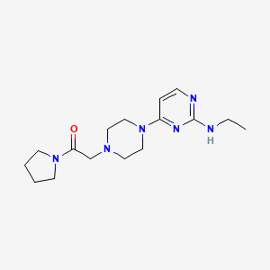 2-{4-[2-(ethylamino)pyrimidin-4-yl]piperazin-1-yl}-1-(pyrrolidin-1-yl)ethan-1-one