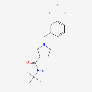 N-tert-butyl-1-{[3-(trifluoromethyl)phenyl]methyl}pyrrolidine-3-carboxamide