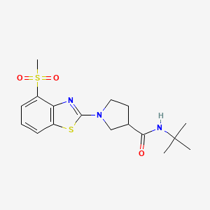 N-tert-butyl-1-(4-methanesulfonyl-1,3-benzothiazol-2-yl)pyrrolidine-3-carboxamide