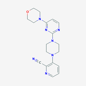 3-{4-[4-(morpholin-4-yl)pyrimidin-2-yl]piperazin-1-yl}pyridine-2-carbonitrile