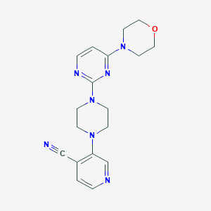 3-{4-[4-(morpholin-4-yl)pyrimidin-2-yl]piperazin-1-yl}pyridine-4-carbonitrile