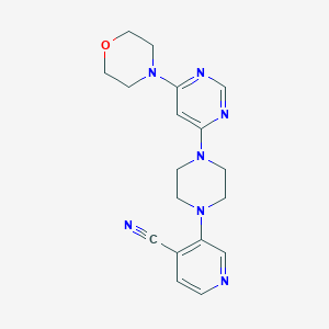 3-{4-[6-(morpholin-4-yl)pyrimidin-4-yl]piperazin-1-yl}pyridine-4-carbonitrile