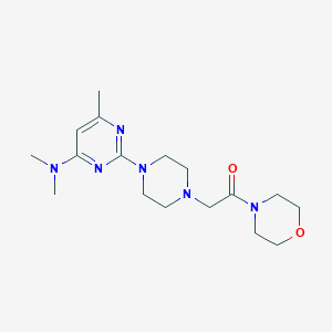 2-{4-[4-(dimethylamino)-6-methylpyrimidin-2-yl]piperazin-1-yl}-1-(morpholin-4-yl)ethan-1-one