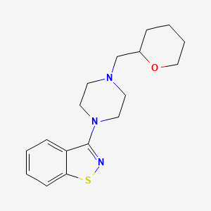 3-{4-[(oxan-2-yl)methyl]piperazin-1-yl}-1,2-benzothiazole