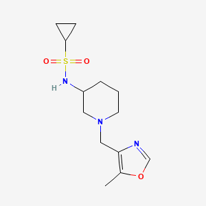 N-{1-[(5-methyl-1,3-oxazol-4-yl)methyl]piperidin-3-yl}cyclopropanesulfonamide