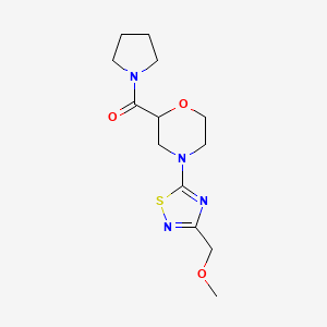 4-[3-(methoxymethyl)-1,2,4-thiadiazol-5-yl]-2-(pyrrolidine-1-carbonyl)morpholine