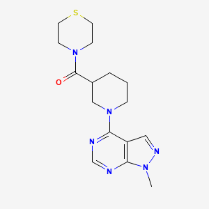 4-(1-{1-methyl-1H-pyrazolo[3,4-d]pyrimidin-4-yl}piperidine-3-carbonyl)thiomorpholine