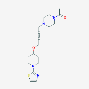 1-[4-(4-{[1-(1,3-thiazol-2-yl)piperidin-4-yl]oxy}but-2-yn-1-yl)piperazin-1-yl]ethan-1-one