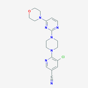 5-chloro-6-{4-[4-(morpholin-4-yl)pyrimidin-2-yl]piperazin-1-yl}pyridine-3-carbonitrile