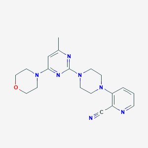 3-{4-[4-methyl-6-(morpholin-4-yl)pyrimidin-2-yl]piperazin-1-yl}pyridine-2-carbonitrile