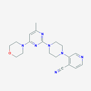 3-{4-[4-methyl-6-(morpholin-4-yl)pyrimidin-2-yl]piperazin-1-yl}pyridine-4-carbonitrile