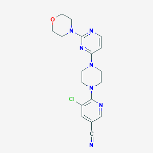 5-chloro-6-{4-[2-(morpholin-4-yl)pyrimidin-4-yl]piperazin-1-yl}pyridine-3-carbonitrile