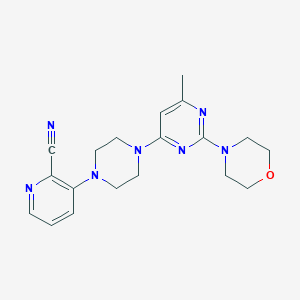 3-{4-[6-methyl-2-(morpholin-4-yl)pyrimidin-4-yl]piperazin-1-yl}pyridine-2-carbonitrile