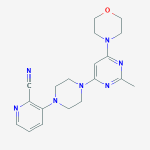 3-{4-[2-methyl-6-(morpholin-4-yl)pyrimidin-4-yl]piperazin-1-yl}pyridine-2-carbonitrile