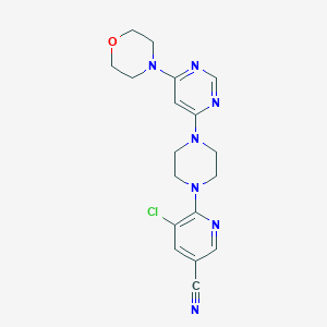 5-chloro-6-{4-[6-(morpholin-4-yl)pyrimidin-4-yl]piperazin-1-yl}pyridine-3-carbonitrile