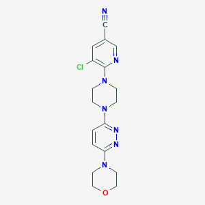 5-chloro-6-{4-[6-(morpholin-4-yl)pyridazin-3-yl]piperazin-1-yl}pyridine-3-carbonitrile