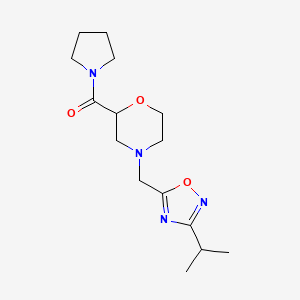 4-{[3-(propan-2-yl)-1,2,4-oxadiazol-5-yl]methyl}-2-(pyrrolidine-1-carbonyl)morpholine