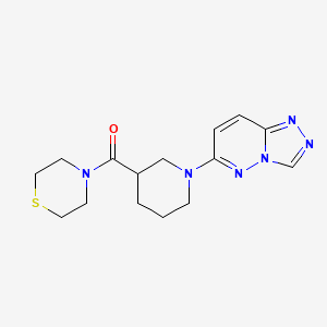 4-(1-{[1,2,4]triazolo[4,3-b]pyridazin-6-yl}piperidine-3-carbonyl)thiomorpholine